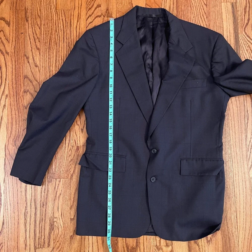 Hertling Blazer Sport Coat Two Button Wool Plaid Career Jacket Size?*check pics*